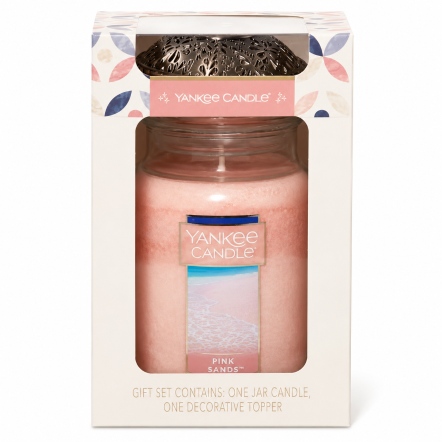 LG Jar/JT Wholesale Gift Set 粉紅沙灘+燭罩禮盒