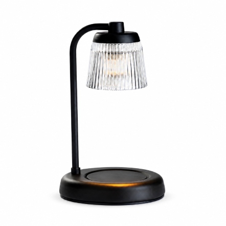 Fluted Glass Lamp - Black