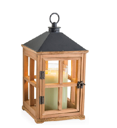 Wooden Lantern - Natural Teak